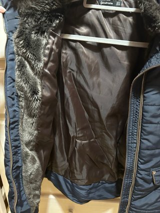 Abrigo Acolchado Stradivarius Azul Talla M