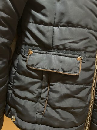 Abrigo Acolchado Stradivarius Azul Talla M