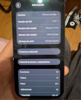 iPhone 14 Pro 128GB Negro