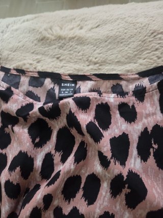 Camisola asimétrico estampado leopardo