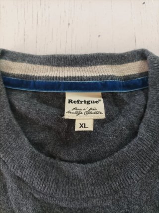 Pullover Refrigue in cachemire grigio