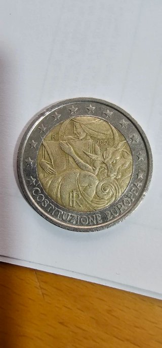 Moneda 2 Euros Italia 2005 Constitución Europea