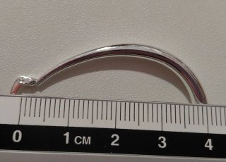 Pendientes aro alargados de plata