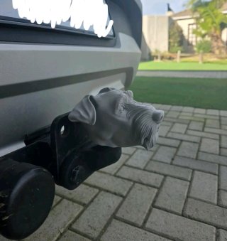 Cubre Bola de Remolque Schnauzer 3D