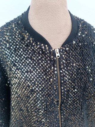 Chaqueta de lentejuelas de Zara talla S