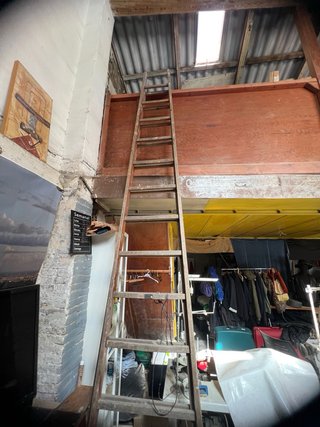 Escalera madera 13 peldaños 4mts (muy alta)