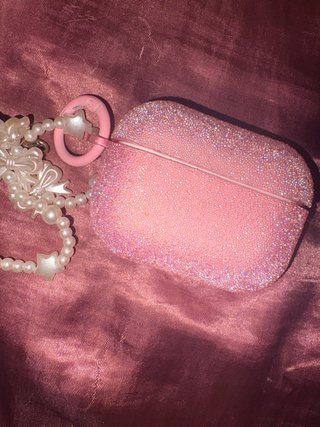 Funda para AirPods Pro Rosa con Brillantes