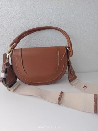 Bolso Zara camel doble asa y doble bandolera