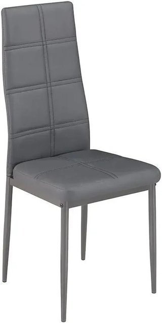 Juego de 6 Sillas AXISS Tapizadas PU Gris