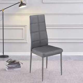Juego de 6 Sillas AXISS Tapizadas PU Gris