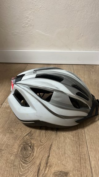 Casco Crivit Ciclismo Gris y Blanco
