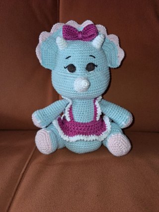 Dinosaurio Amigurumi Bebé Azul