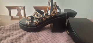 Sandalias de Plataforma Estampado Animal