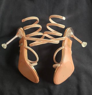 Sandalias de Tacón con Pedrería