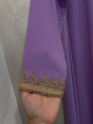 Caftán Marroquí Morado y Dorado