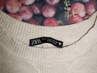 Sudadera Zara Beige Talla M