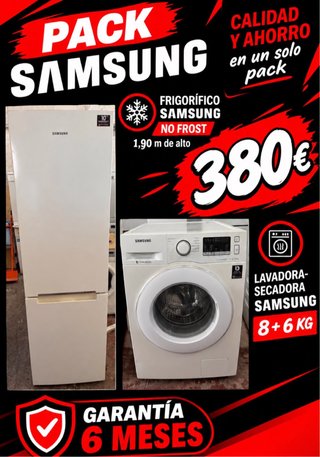 Pack Samsung: Frigorífico y Lavadora-Secadora
