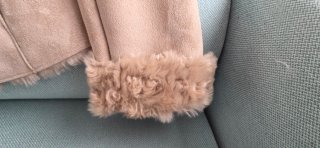 Chaquetón de pelo Naf Naf beige