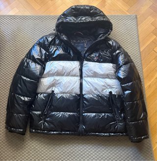Plumífero Tommy Hilfiger Negro y Plateado