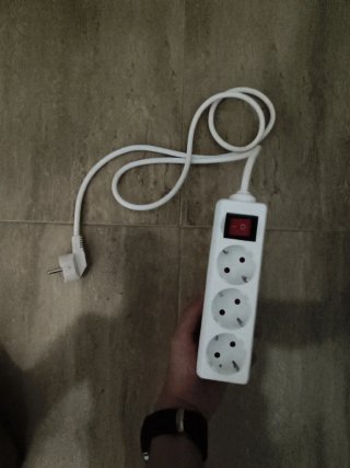 Regleta Blanca 3 enchufes con interruptor