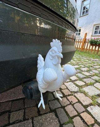 Cubre Bola de Remolque Gallo Boxeador 3D