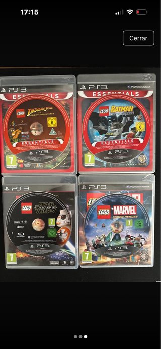 Lote 4 Juegos LEGO PS3 (Marvel, Batman, etc.)