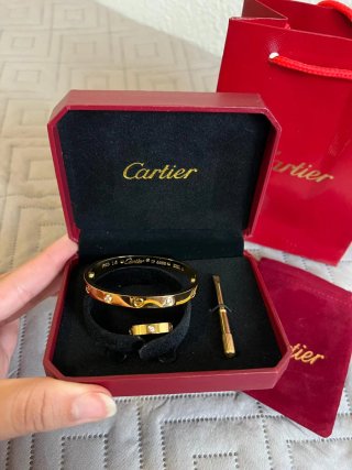 Conjunto Pulsera y Anillo Cartier acero inoxidable