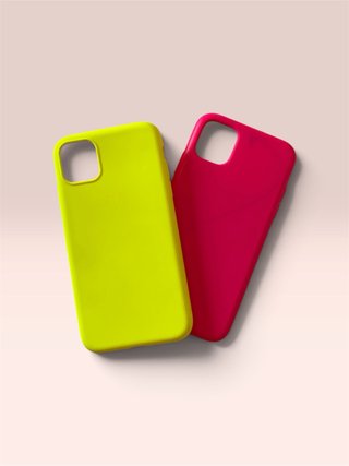 Cover iPhone 11 (Giallo e Fucsia)
