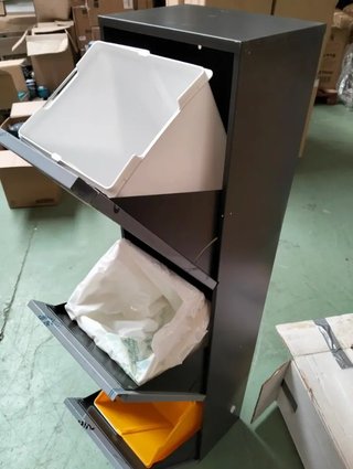 Cubo Reciclaje Arregui Vario 3x16L Inox