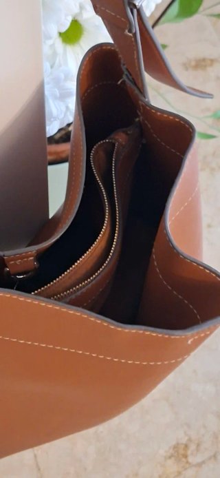 Bolso Cartera Marrón Mango