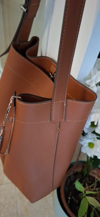 Bolso Cartera Marrón Mango