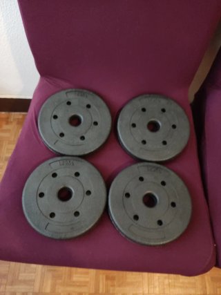 Set de 4 Discos de Pesas 1,25kg cada una.