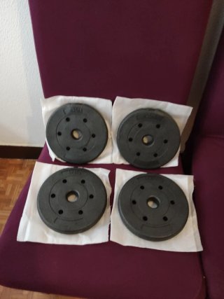 Set de 4 Discos de Pesas 1,25kg cada una.