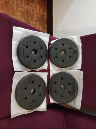 Set de 4 Discos de Pesas 1,25kg cada una.