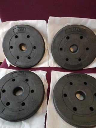 Set de 4 Discos de Pesas 1,25kg cada una.
