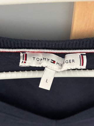 Jersey Tommy Hilfiger Hombre Azul Marino Cuello V