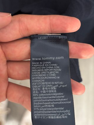 Jersey Tommy Hilfiger Hombre Azul Marino Cuello V