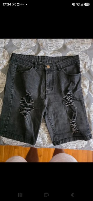 Vaquero corto negro Shein