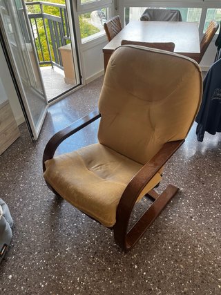 Sillón de salón, estructura de madera (retapizar)