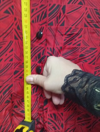 Blusa Túnica Vintage Roja y Negra Talla L