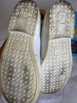 Zapatos Blancos Unisex Talla 26