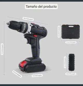 Taladro Atornillador Inalámbrico (2 Baterías)