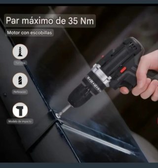 Taladro Atornillador Inalámbrico (2 Baterías)