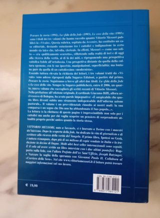 Pensare la Storia V.Messori 2006 Firma Autografa