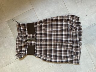 Vestido corto de cuadros