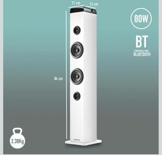 Torre de Sonido NGS Blanca y Negra