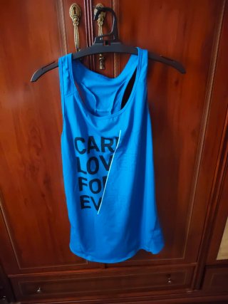 Camiseta deportiva azul mujer