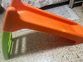 Tobogán Plegable Plástico Naranja y Verde