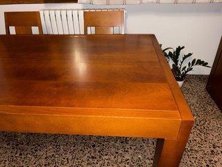Mesa de Comedor Madera Nogal Maciza