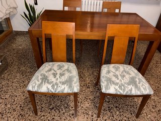 Mesa de Comedor Madera Nogal Maciza